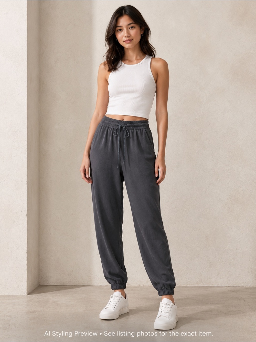 Sunday Best Aritzia XXS Gray Rayon Jogger Pants 25.5” Inseam Lounge